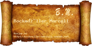 Bockmüller Marcell névjegykártya